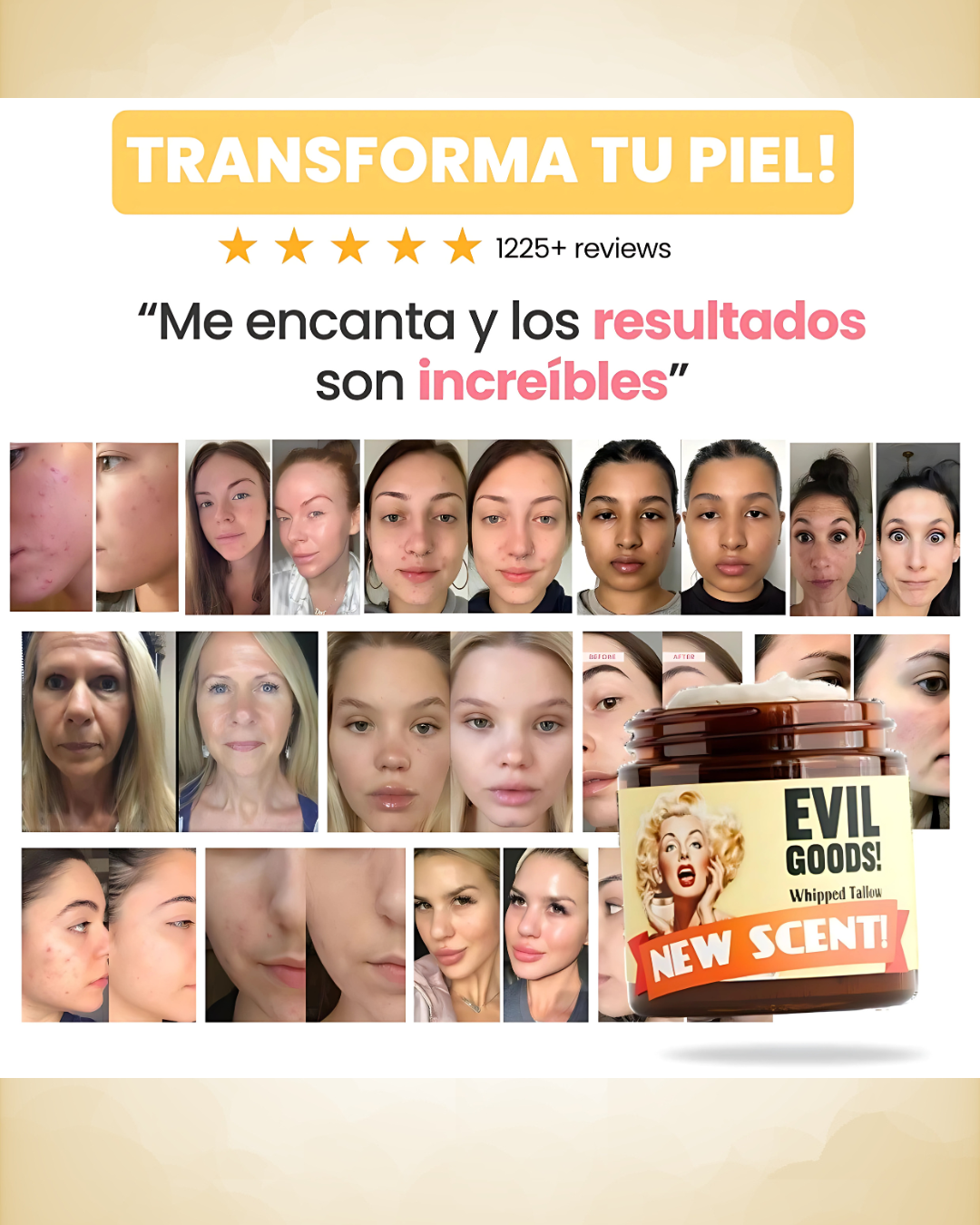 Crema de sebo de res | Elimina arrugas, manchas y dale Firmeza a tu piel