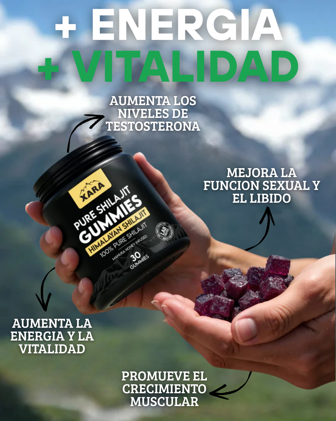 Shilajit Gummies - Mas energia Mas vitalidad
