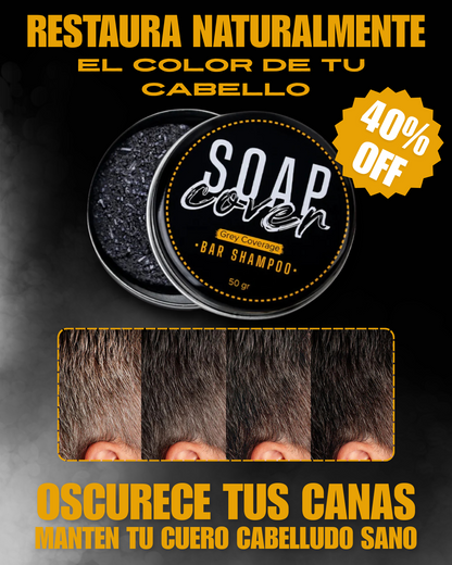 Jabón Comprimido para el Cabello | Elimina Canas en Cabello, Barba y Cejas