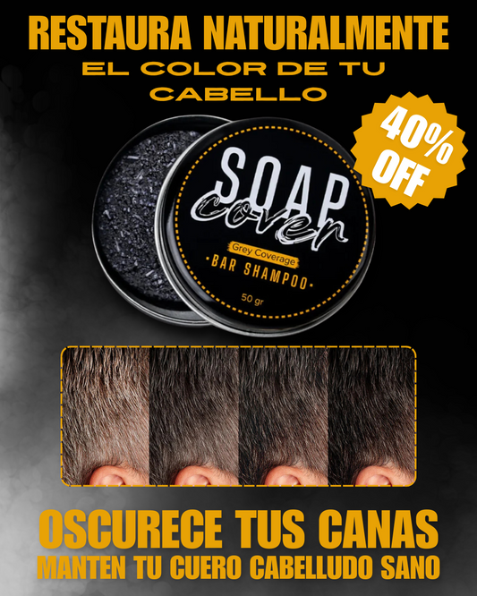 Jabón Comprimido para el Cabello | Elimina Canas en Cabello, Barba y Cejas